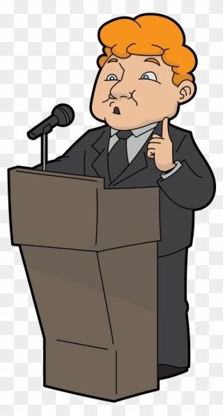 File Cartoon Man Speaking At A Business - Cartoon Man Speaking Clipart