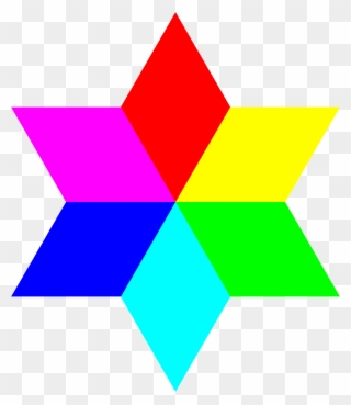 Color Hexagram Big Image Png - 6 Color Clipart