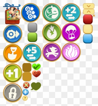 Click For Full Sized Image Buttons - Farm Heroes Saga Buttons Clipart