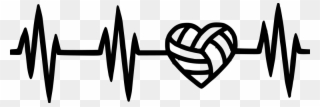 Volleyball With Heart Clipart
