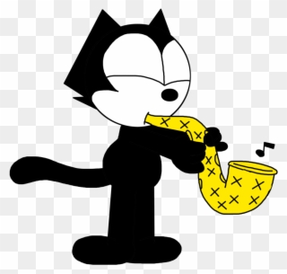 Felix Playing Saxophone By - Felix The Cat Saxophone Clipart