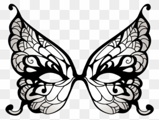 Butterfly Carnival Mask Png - Masquerade Mask Clip Art Png Transparent Png