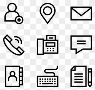 Contact - Information Icons Clipart