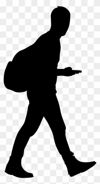 Man Walking Silhouette - Icono Caminar Png Clipart