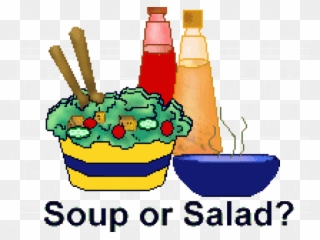 Sandwich Clipart Soup - Soup And Salad Clip Art - Png Download