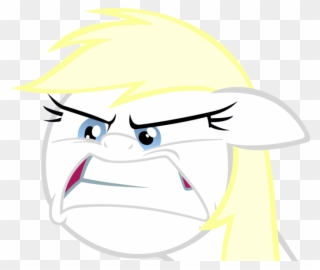 Pony White Line Art Black Yellow Facial Expression - Clip Art - Png Download
