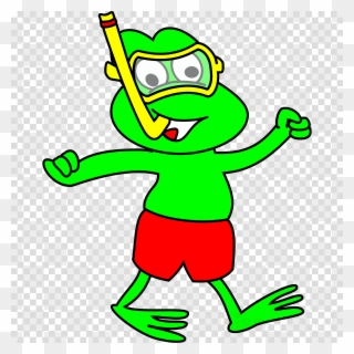 Swimming Frog Clipart Frog Clip Art - Diver Frog Twin Duvet - Png Download