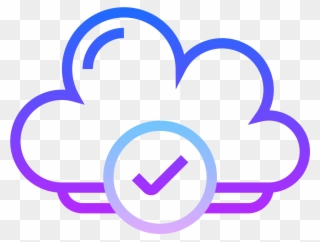 Cloud Checked Icon - Web Hosting Service Clipart