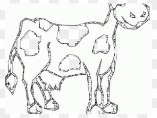 Drawn Cattle Simple - Kuh Clipart - Png Download