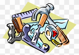 Vector Illustration Of Carpentry And Woodworking Tools - Lesbians Greeting Cards (pk Of 10) Clipart