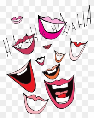 Not Worth The Crying - Laughing Mouths Clipart