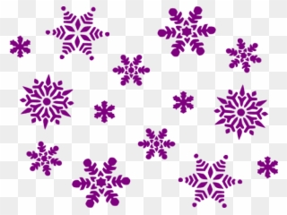 Glove Clipart Purple Snowflake - Purple And Pink Snowflakes - Png Download