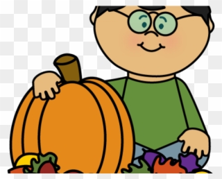 Pumpkin Clipart Leaf - Clip Art Kids Pumpkins - Png Download