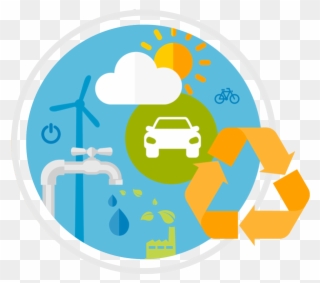 Reducing Our Environmental Impact Around The World - Graphic Design Clipart