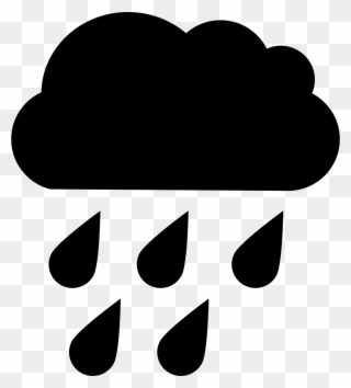 Raindrops Falling Of A Black Cloud Comments - Rain Cloud Silhouette Clipart