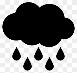 Rain Black Cloud With Raindrops Falling Down Comments - Raindrop With Cloud Png Clipart