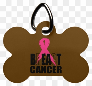 Beat Breast Cancer Dog Bone Pet Tag- Pets - Pet Tag Clipart