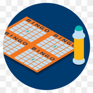 Bingo Cards Next To A Dauber - Bingo Clipart