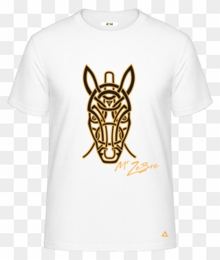T-shirt Zebre Gold - T-shirt Clipart