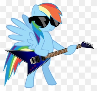 Absurd Res, Artist - Mlp Rainbow Dash Playing Guitar Clipart
