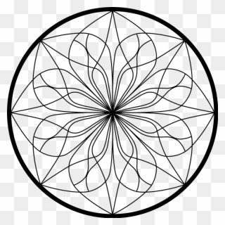 Drawn Lotus Symmetrical - Symmetry Designs Clipart