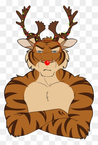 Tiger Reindeer Clipart