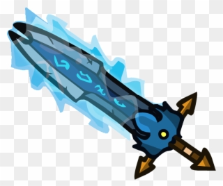 Ice Blade Of Gods - Helmet Heroes God Sword Clipart