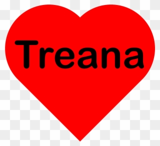 Treana Name In A Red Heart Shirts - Intex Cloud Tread Review Clipart