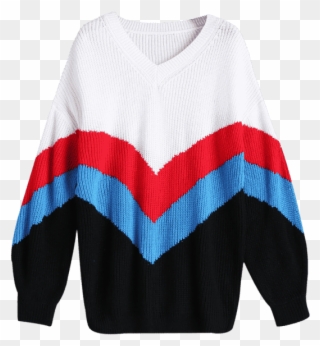 Zaful Womens Drop Shoulder Zigzag Chunky Sweater - Sweater Clipart