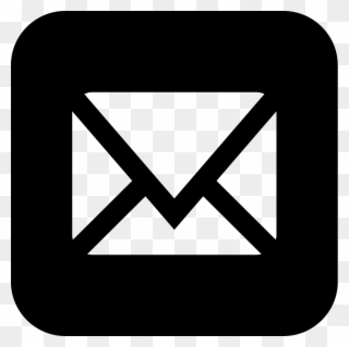 Mail Contact Support Newsletter Letter Email Envelop - Email Icon Black Square Clipart