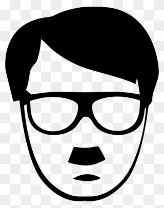 Hitler Hipster Man Glasses Style Fasion Svg Png Icon - Man With Glasses Icon Png Clipart