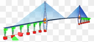 Structural Model Of The Integral Bridge Structure Using - Bridge Clipart