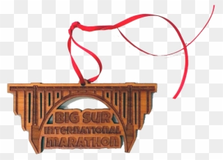 Big Sur Marathon Bixby Bridge Ornament, Wood - Big Sur International Marathon Clipart