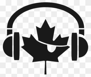 Headphone Clipart Gambar - Maple Leaf Silhouette - Png Download