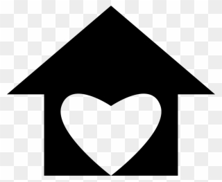 House With Love Heart Shape Comments - Love Shape In House Png Clipart