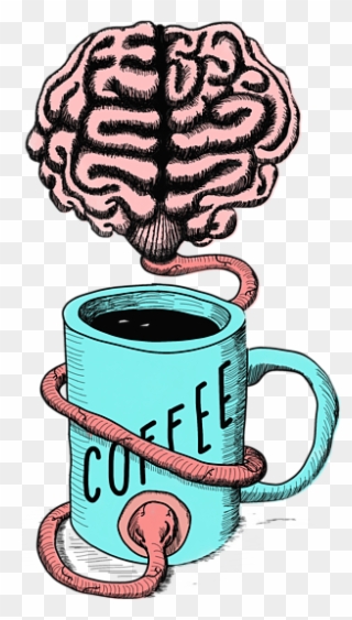 Bleed Area May Not Be Visible - Funny Coffee And Brain Clipart