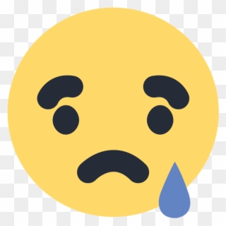 Facebook Sad Emoji Emoticon Icon Vector Logo - Facebook Sad Icon Png Clipart
