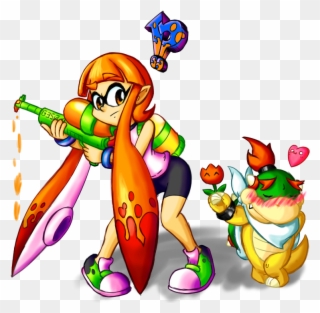 Super Mario Sunshine Bowser Vertebrate Cartoon Plant - Bowser Jr X Peach Clipart