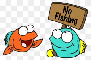No Fishing Sign Cartoon Clipart