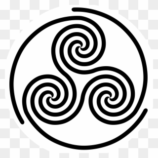 Spiral Clipart Simple - Celtic Triple Spiral Svg - Png Download