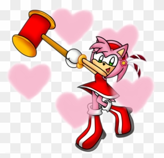 Amy Rose Spinning Hammer Clipart