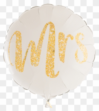 Mrs Glitter Gold 18" Balloon - Gold Clipart