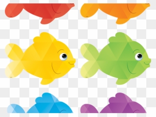 Six Fish Cliparts - Colorful Fish Cut Outs - Png Download