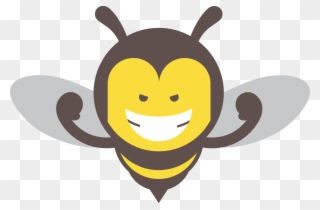 Tough Guy Drone Bee - Honey Bee Clipart