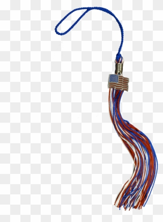 Tassel With Flag Medallion - Illustration Clipart