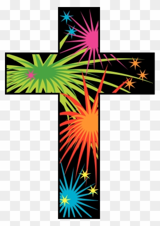 Bring A Side Dish Or A Dessert To Share, And Bag Chairs - Fireworks Cross Clipart