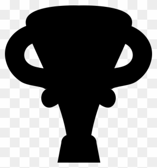 Trophy Black Side View Silhouette Comments - Trofeo Blanco Y Negro Png Clipart