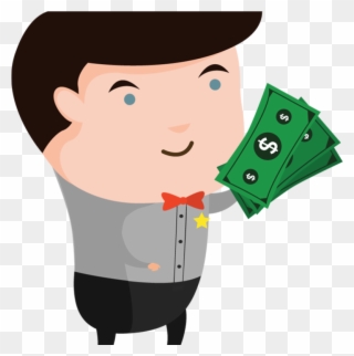 Money Bag Cartoon Clip Art - Thinking Person Cartoon Png Transparent Png