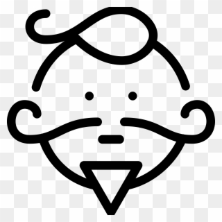 Face Rubber Stamp - Moustache Avatar Clipart