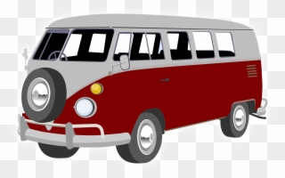 Rv Clipart Motorhome - Red Volkswagen Bus Clipart - Png Download